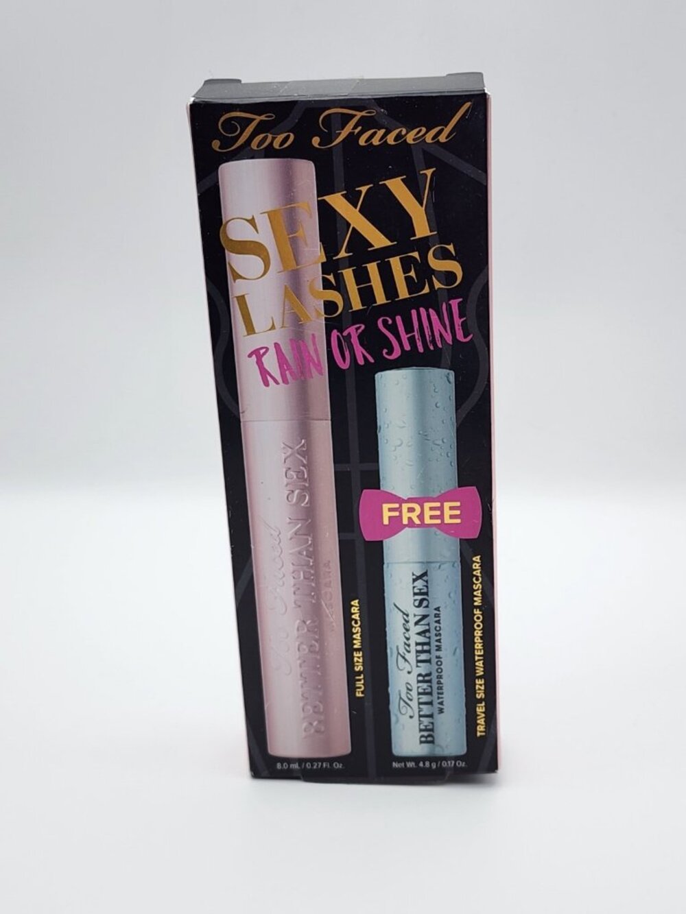 Too Faced Better Than Sex Mascara Duo Set Sexy Lashes Rain Or Shine Black